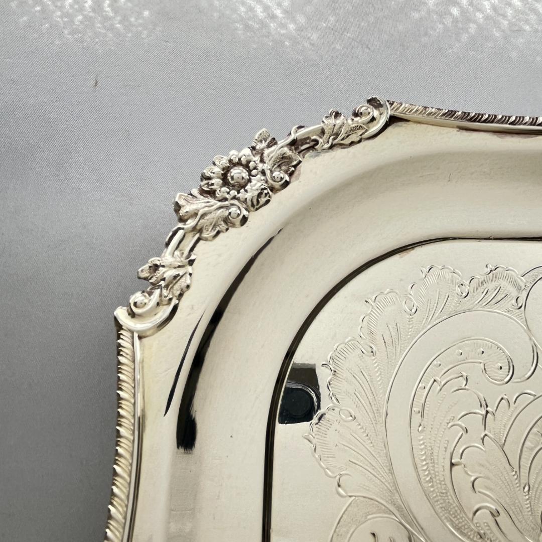 【Viners】 ギャラリートレー 56cm 【シルバープレート】ハンドル 大型