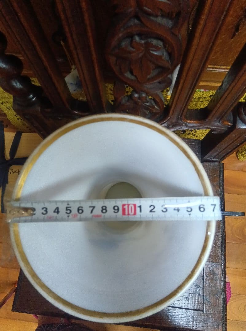 フランスアンティーク花柄フラワーベース 専用木箱付き