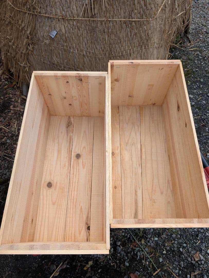 激安 りんご箱 蓋付き 取っ手付き 4箱組 杉材 天然素材 即納