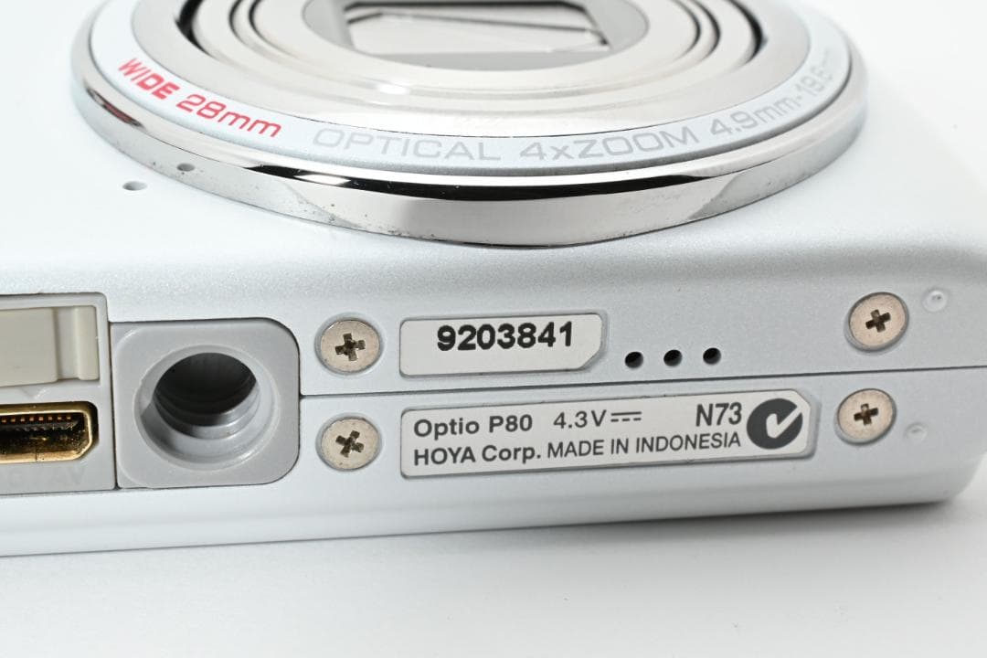 極美品】PENTAX OPTIO P80 ホワイト 新品級！