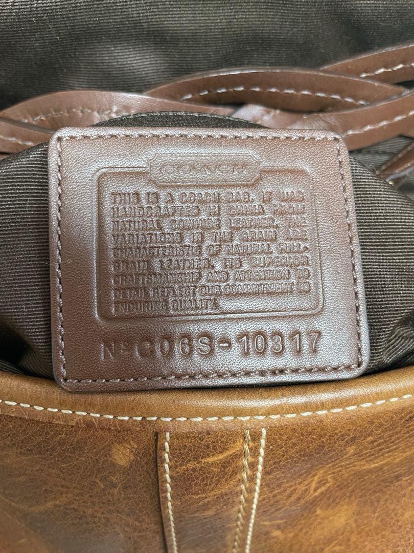 COACH 本革 ハンドバッグ ブラウン キャメル 茶色　通勤　お出かけ