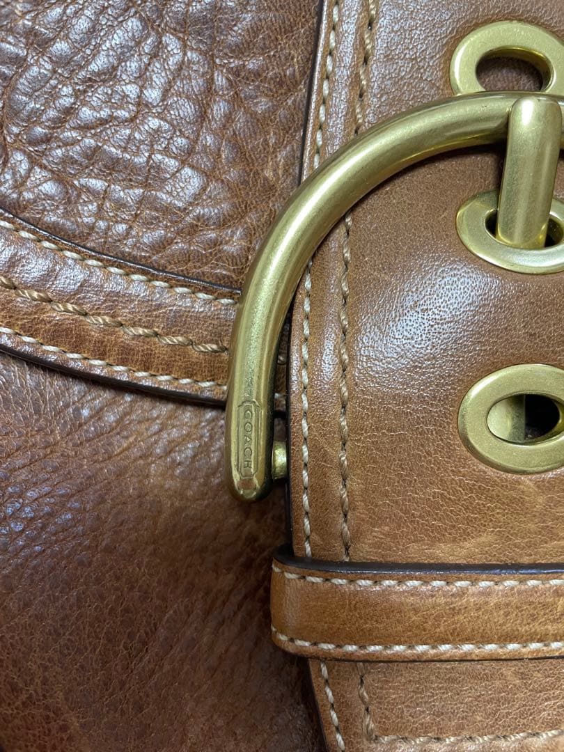 COACH 本革 ハンドバッグ ブラウン キャメル 茶色　通勤　お出かけ