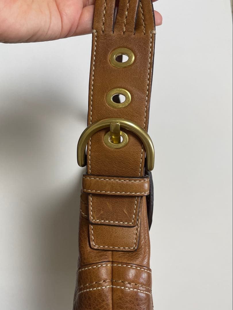 COACH 本革 ハンドバッグ ブラウン キャメル 茶色　通勤　お出かけ