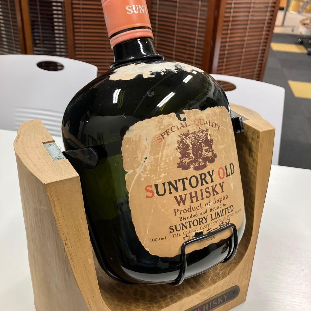 空瓶 Suntory Old Whisky 4000ml 木製スタンド付き