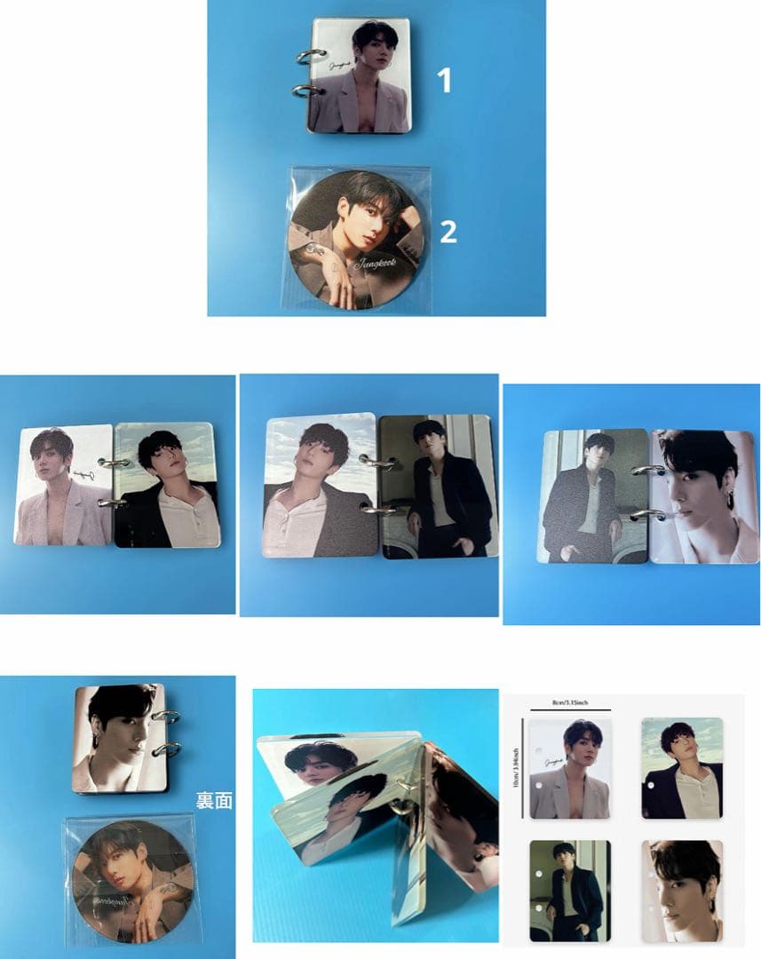 BTS Jungkook マグネットブックマーク6点セット・アルバムキーホルダー