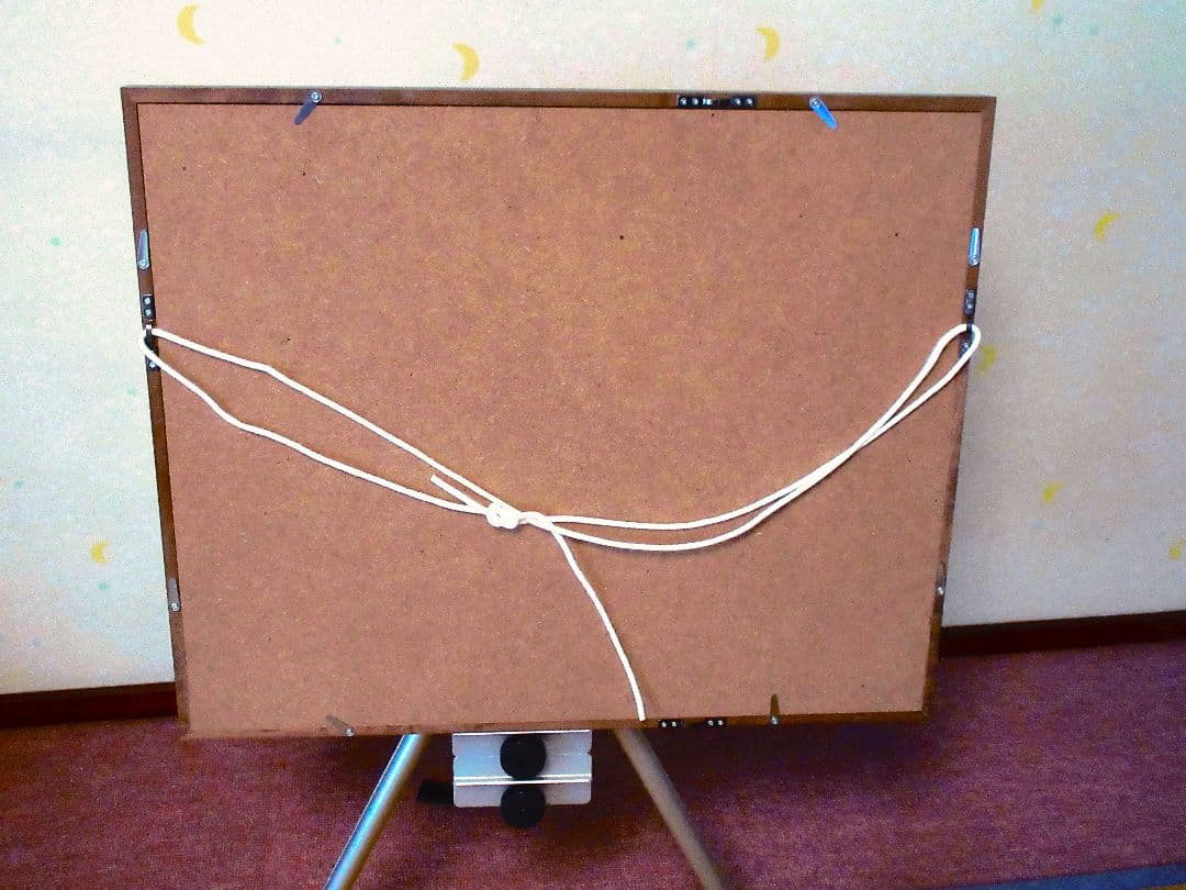 水彩画 街の風景 F6サイズ 額縁付き