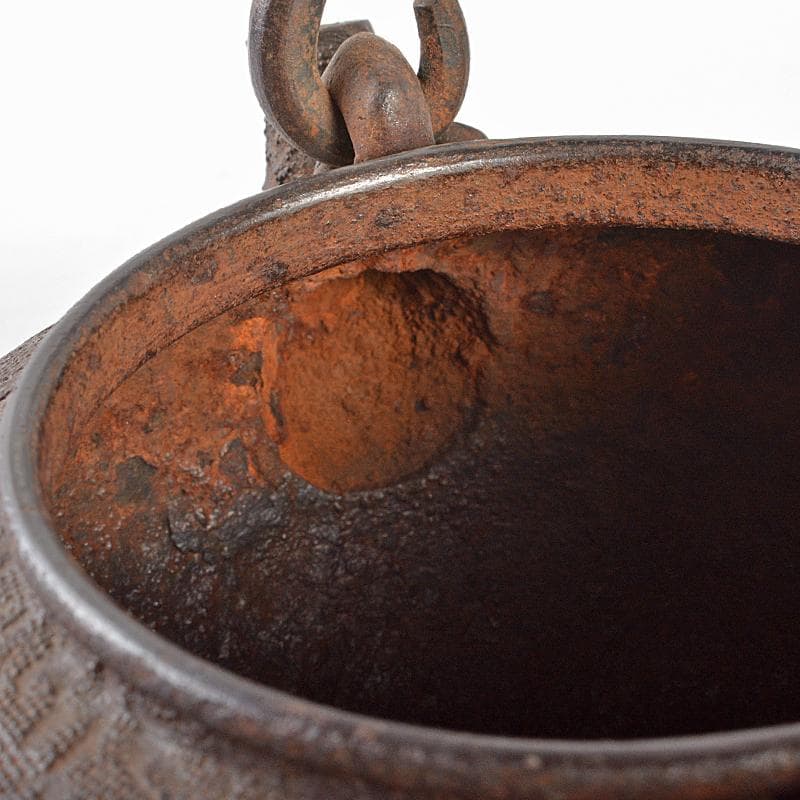 煎茶道具 亀文堂造 山水文 鉄瓶 鉄釜 H R5170