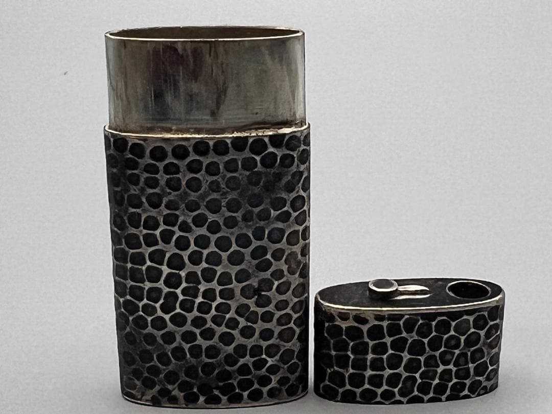 海】銀製 仁丹ケース槌目レトロコレクション