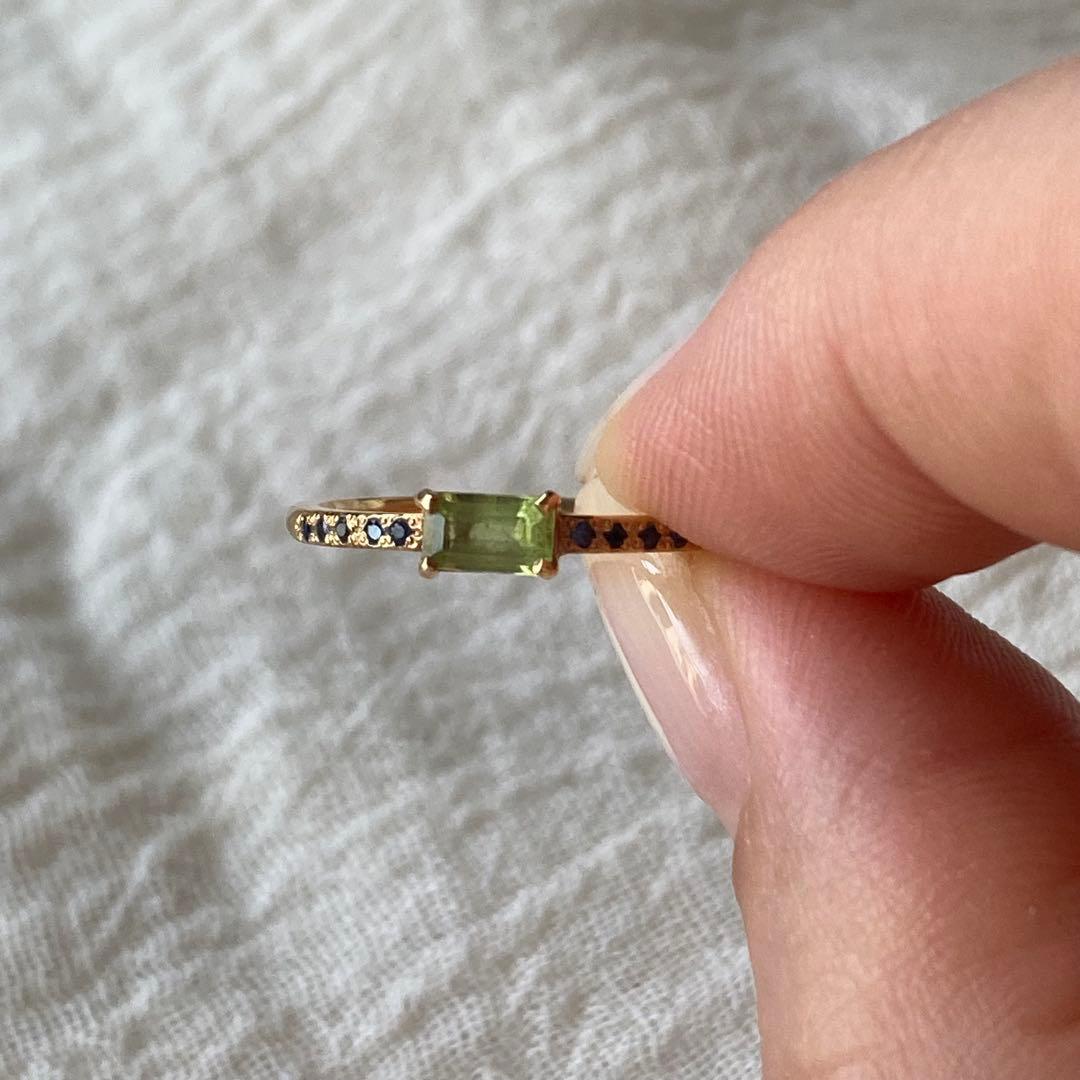 dress a dress 18Kゴールド リング　ペリドット✖️サファイア