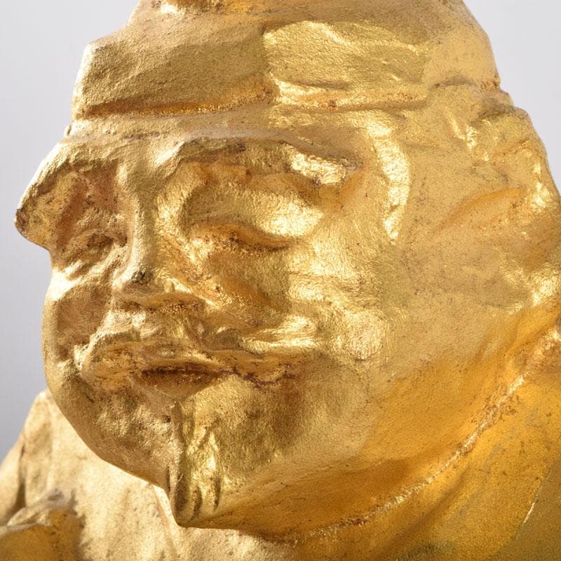 北村治禧作 古銅鍍金 福寿恵比寿像 限定130/400 共箱 M 8589A