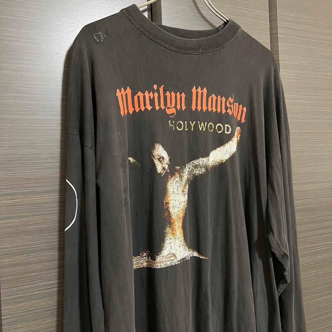 マリリンマンソン MARILYN MANSON Tシャツ XL 黒ブラック 古着 楽天