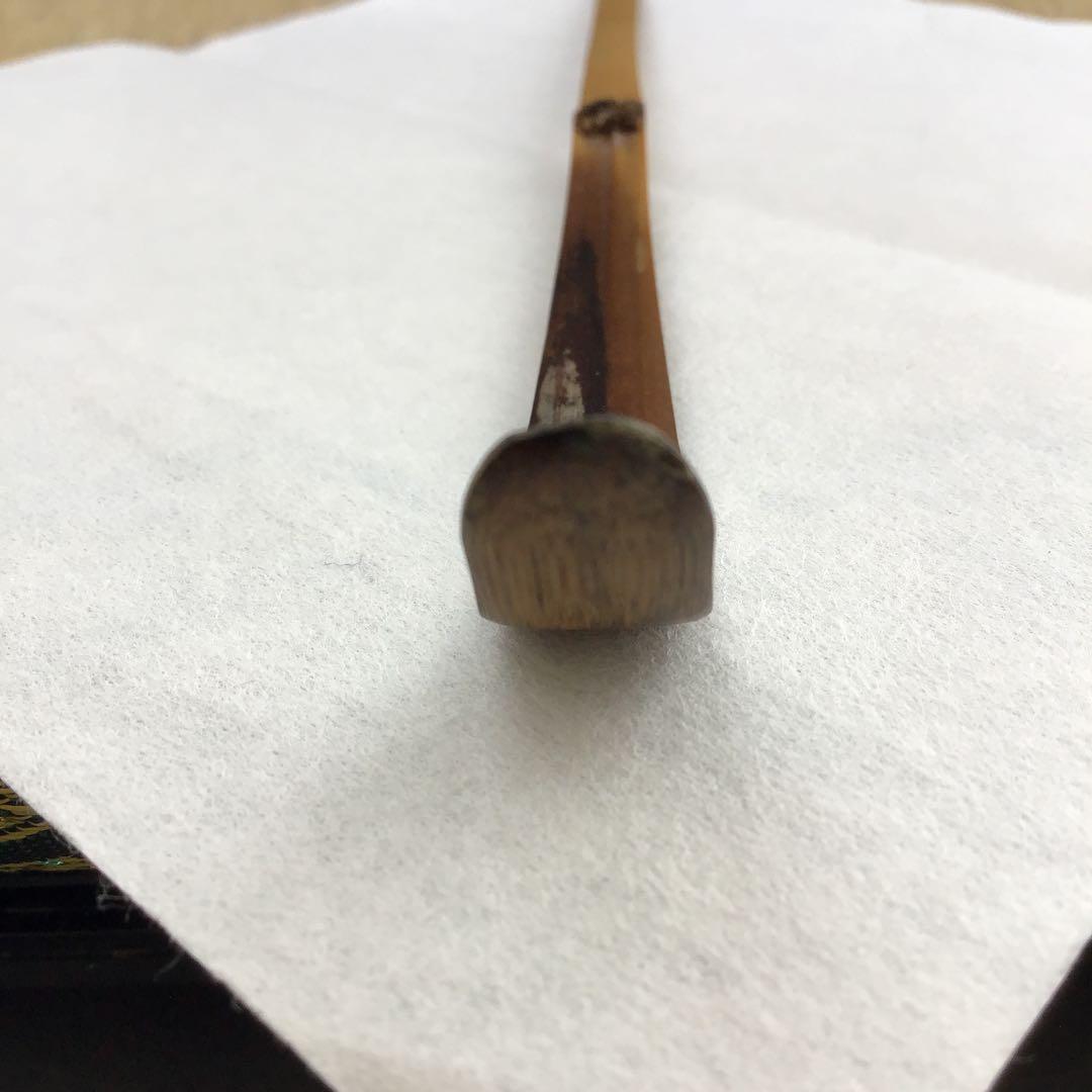 茶道具茶杓銘:玉垣十代松尾宗吾作不染斎書付竹箱共箱紙箱S44CS