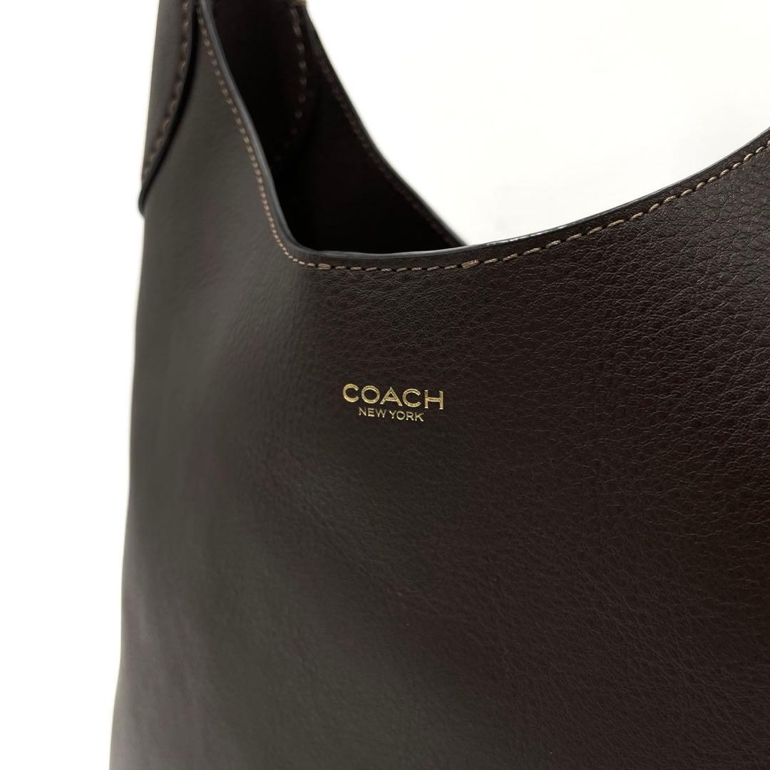 未使用級● コーチ ショルダーバッグ ブルックリン 28 ブラウン レザー