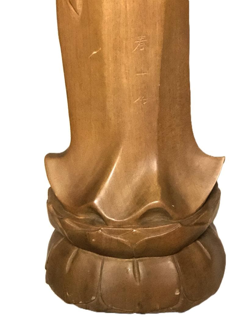 春山作 聖観音菩薩立像 】 一木造 高さ64cm 聖観音菩薩立像｜櫻井仏像