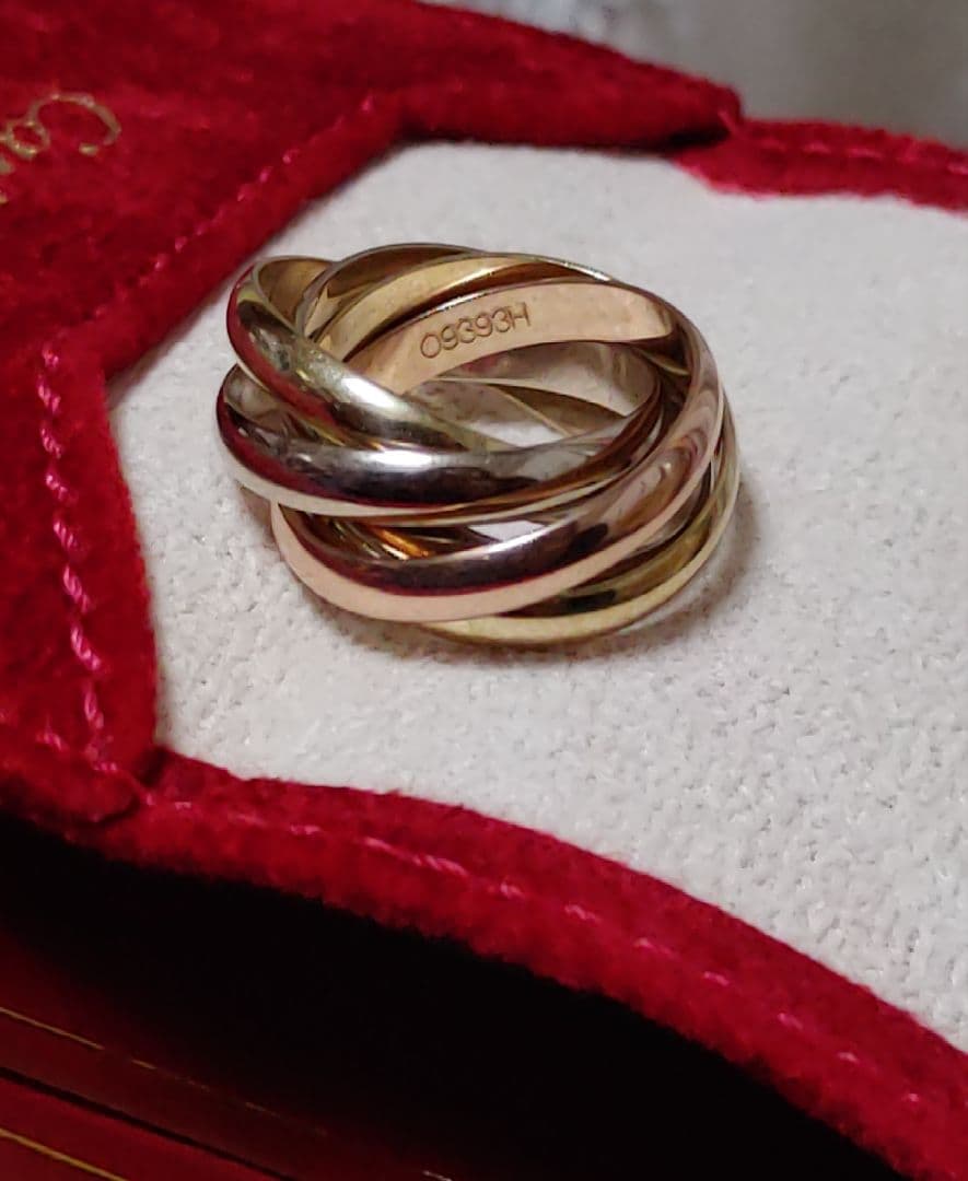 【レア】Cartier　カルティエ　トリニティ　リング　5連　サイズ50