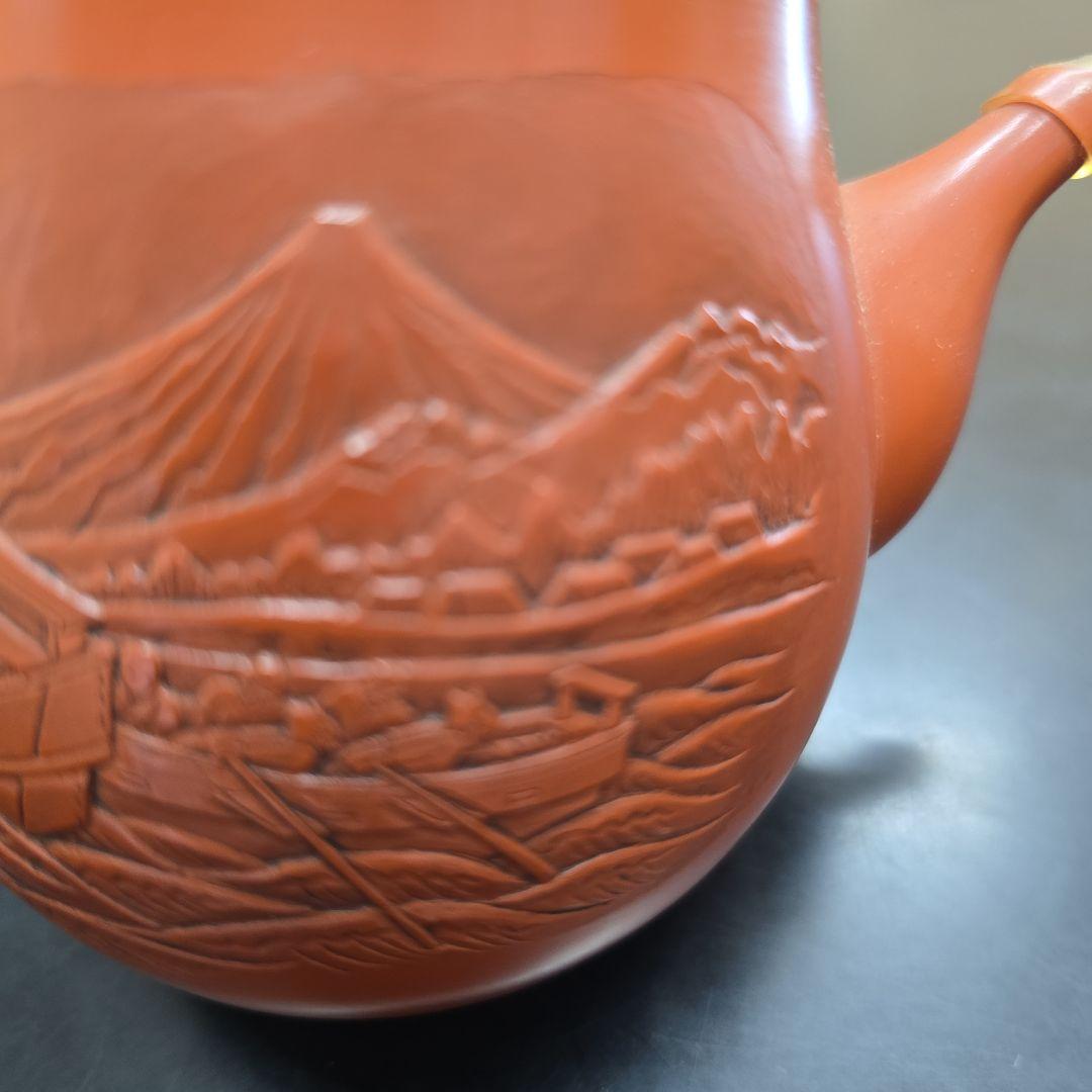 王金川 中国宜興 朱泥急須 紫砂茶壷作家 未使用シール付き 茶道具 茶器