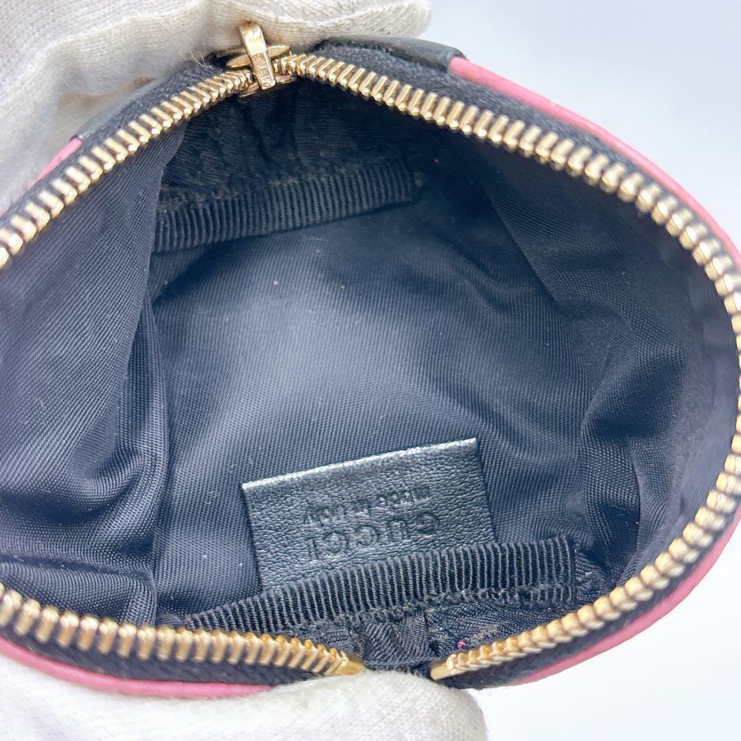 美品 ＊ GUCCI グッチ GGシマ てんとう虫 パース ピンク