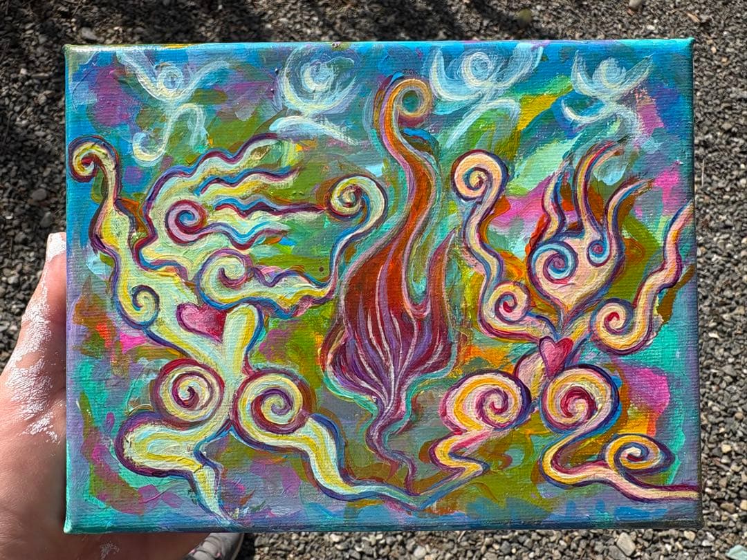 スピリチュアルアート エネルギーアート 絵画 アクリル画 アナログ画