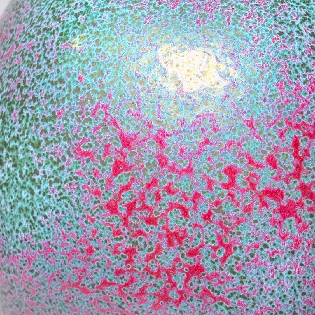 四郎窯 日展作家 四郎作 紫尖紅面取 壺 共箱 高さ23㎝ 上位作 - メルカリ