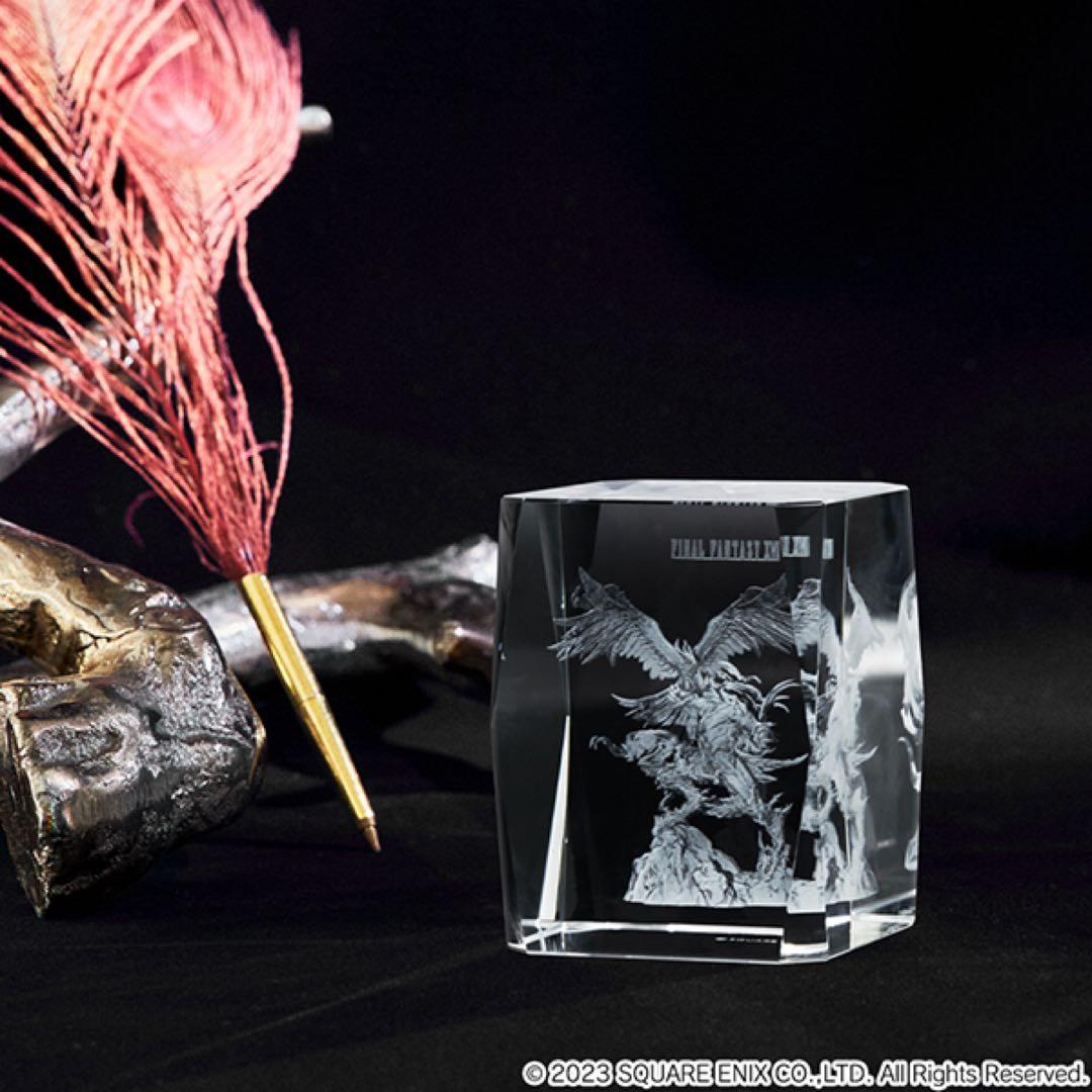 FF16 レーザー彫刻クリスタルガラス 召喚獣シヴァ フェニックス＆イフリート