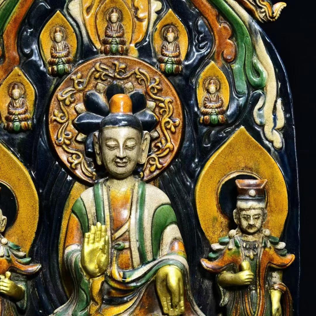 中国古美術・旧蔵の三彩・鎏金仏龕・仏像・供養仏像・置物・風水開運