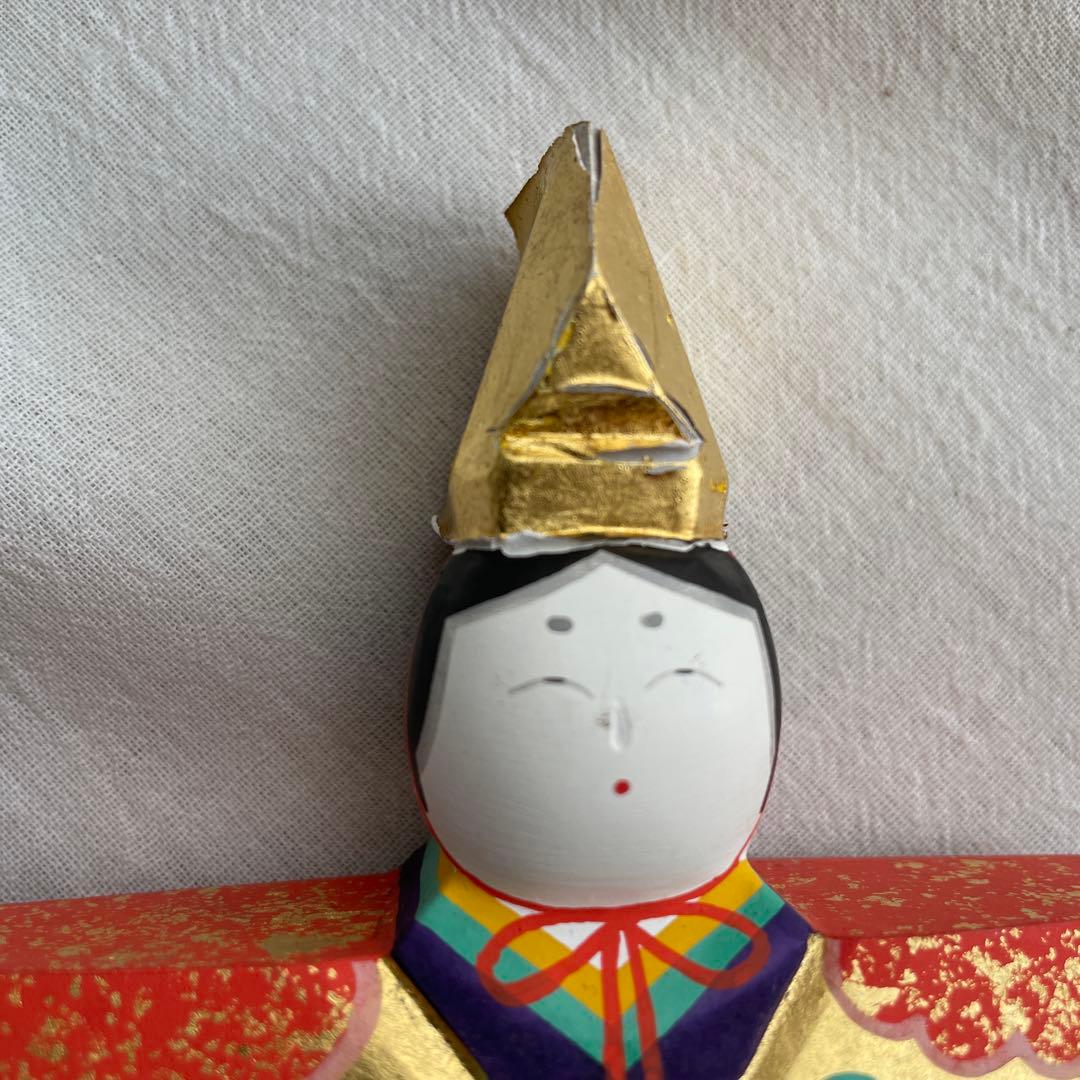 奈良一刀彫り　雛人形　川口神泉　立雛　雛祭り　ひな祭り　共箱付き　伝統工芸　木彫