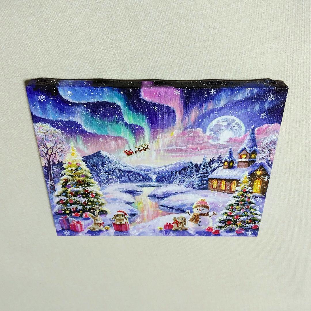 Christmas Party】アクリル画 F3 風景画 絵画