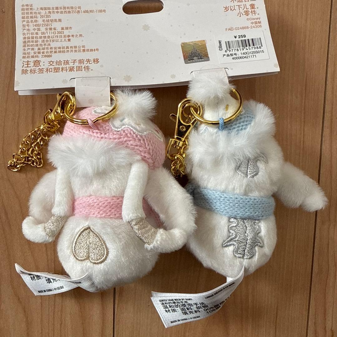 上海ディズニー スティッチ&エンジェル 雪だるま ぬいぐるみ