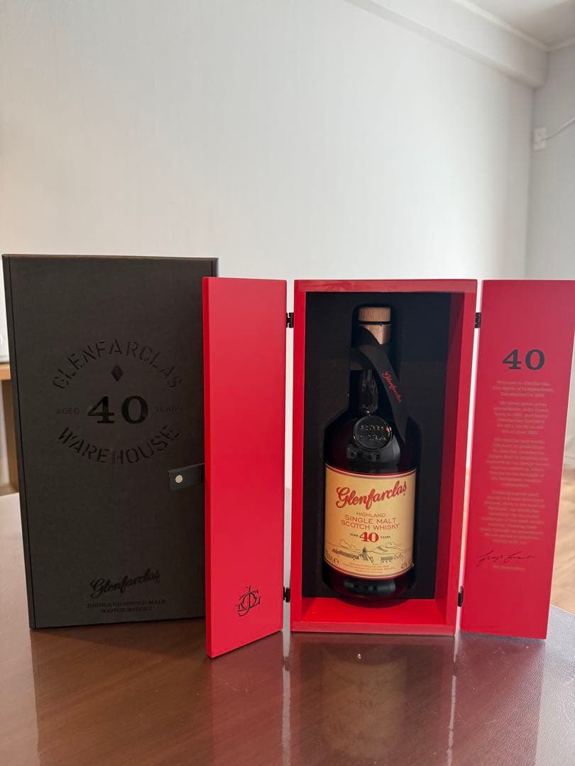 Glenfarclas 40年 シングルモルトウイスキー⭐︎空瓶&木箱&外箱付き