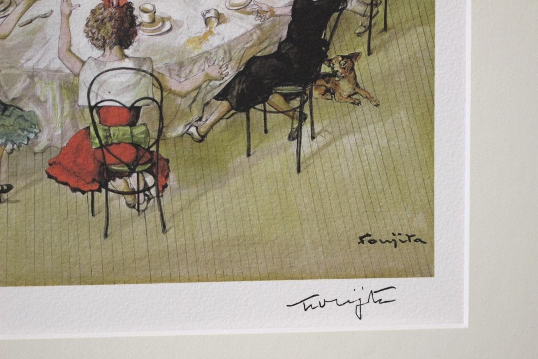 藤田嗣治 エスタンプリトグラフ「誕生日」 75部限定 ヴィンテ