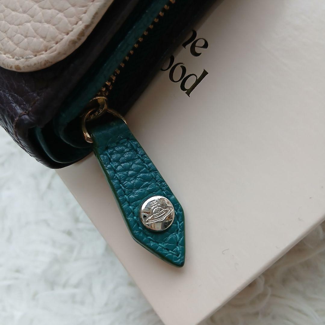 【Vivienne Westwood】希少カラー　ダブルフラップオーブロゴ折財布