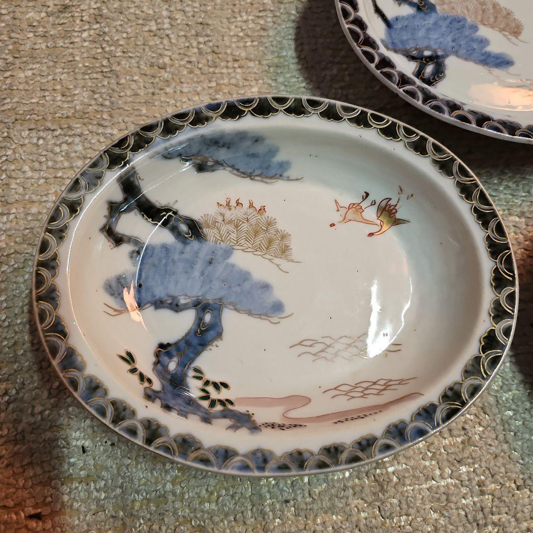 江戸の蔵より 幕末古伊万里 小判型変形皿 5客 - メルカリ