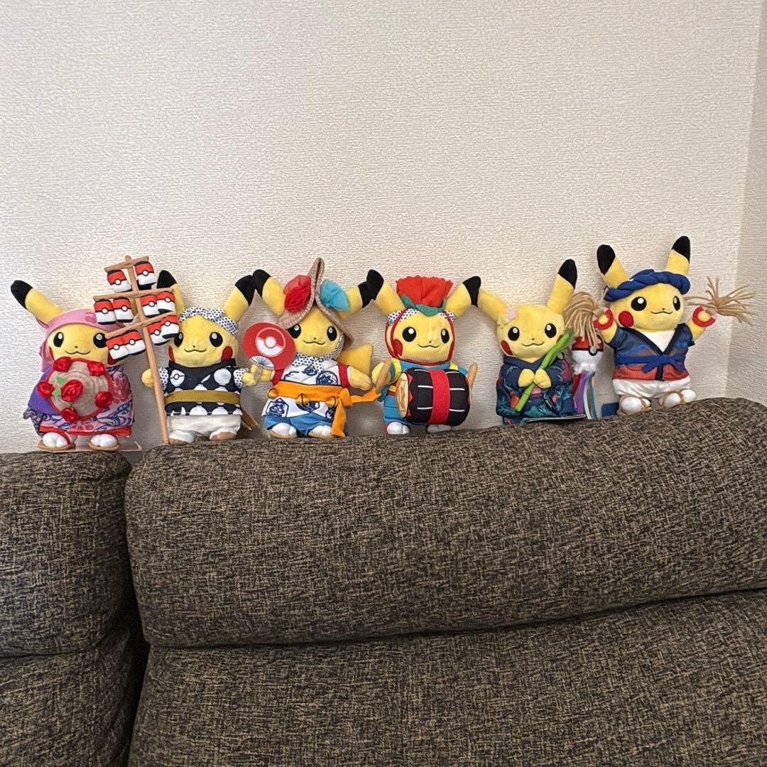 ポケモンセンター　トウホク　リニューアル　ピカチュウ　お祭り　ぬいぐるみ　6種