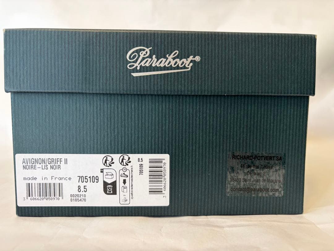 新品未使用 Paraboot Avignon Griff II ブラック 8.5