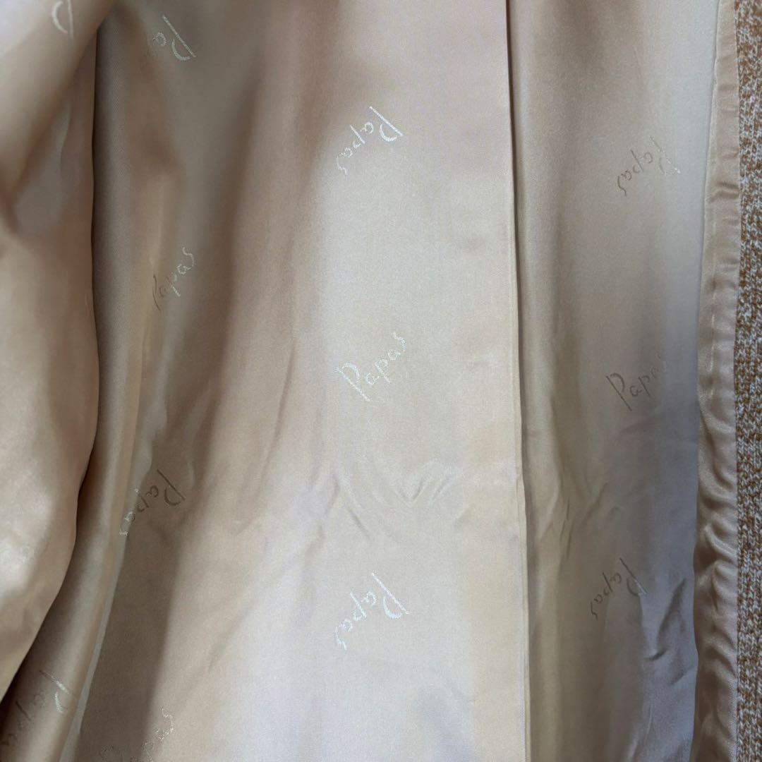 papas パパス ニットジャケット　ウール100％