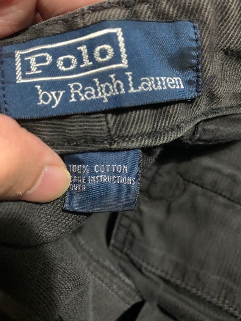 ポロラルフローレン フリスコパンツ ブラック コットン100%