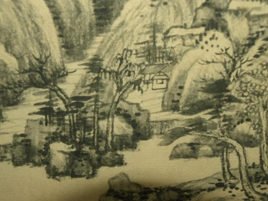 祖父蔵出品　　中国清時代木製肉筆絵※激安骨董品 N1492B19-3