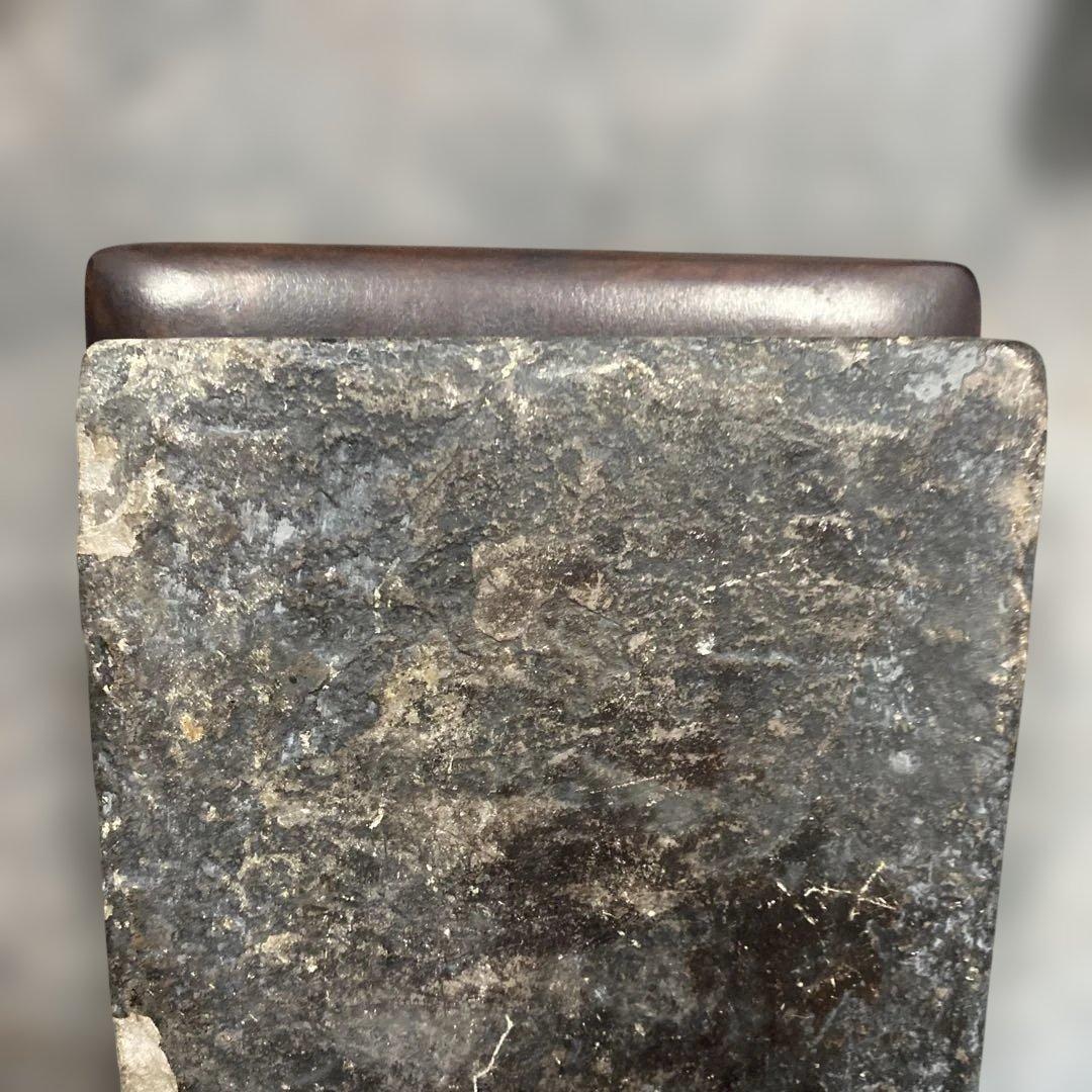 中国硯　端渓　唐木ケース　骨董品　時代物