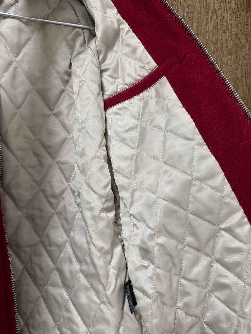 美品ヒステリックグラマー羊革ラム袖レザーROCK 'n ROLL刺繍ワッペン