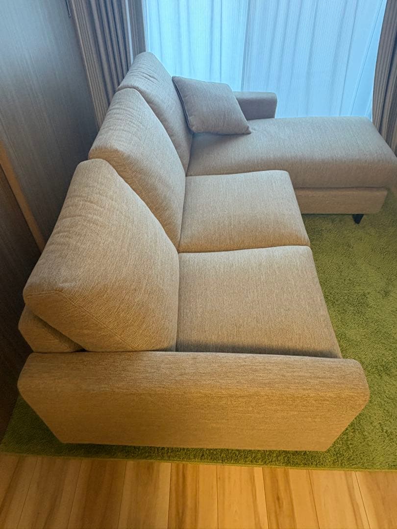 ベージュ L字型 ソファセット