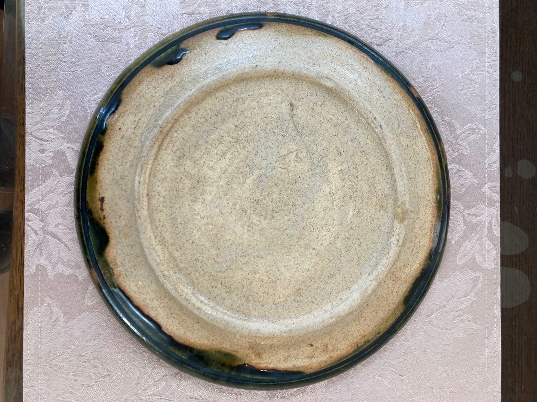 織部焼 作家物大皿26cm 蜂文 掻き銘あり 美濃焼盛皿 - メルカリ