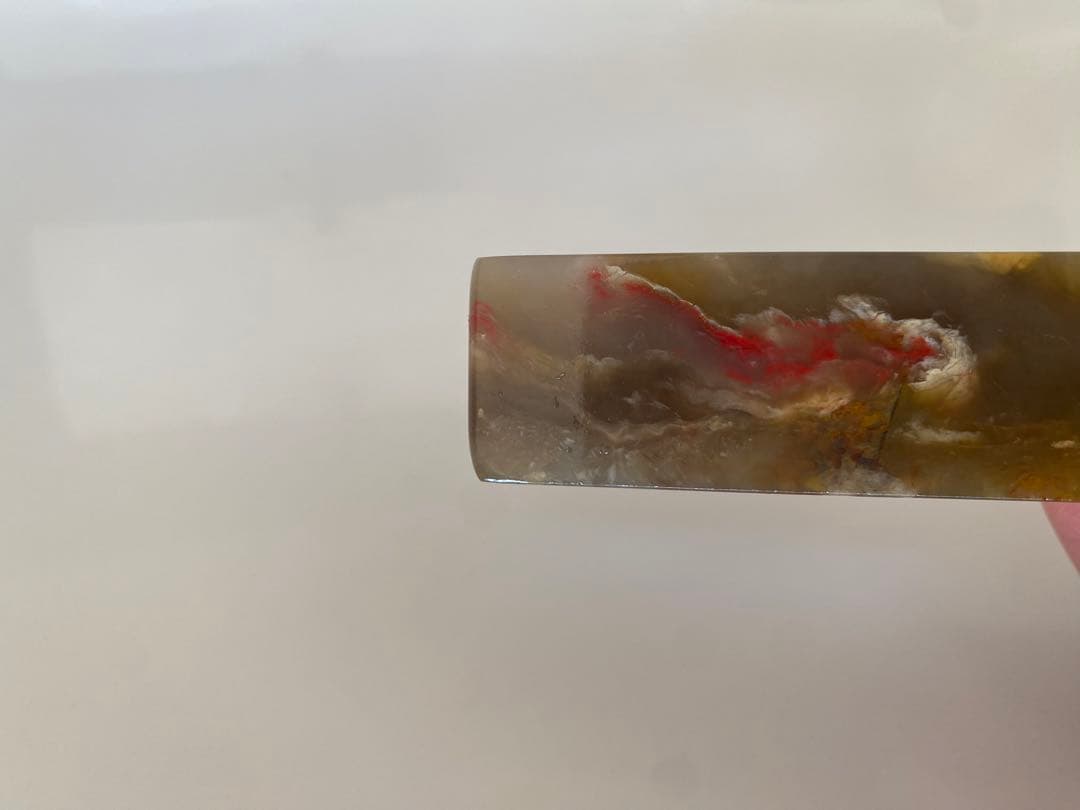 訳あり 巴林石 鶏血 印材 篆刻 印石 書道 落款 引首 雅号 美品 鶏血石