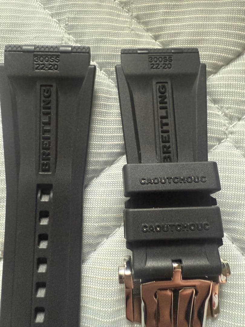 ブライトリング　クロノマット用　ラバーベルト　バックル　セット