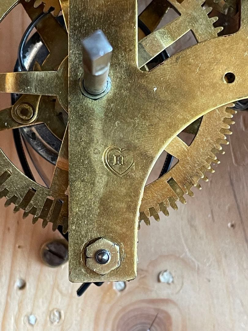 柱時計　掛時計　ゼンマイ　整備済　オーバーホール　レトロ　アンティーク　08