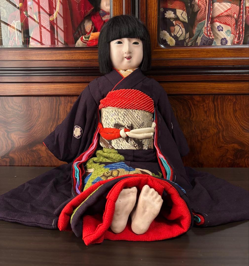 市松人形セット 赤と青の衣装