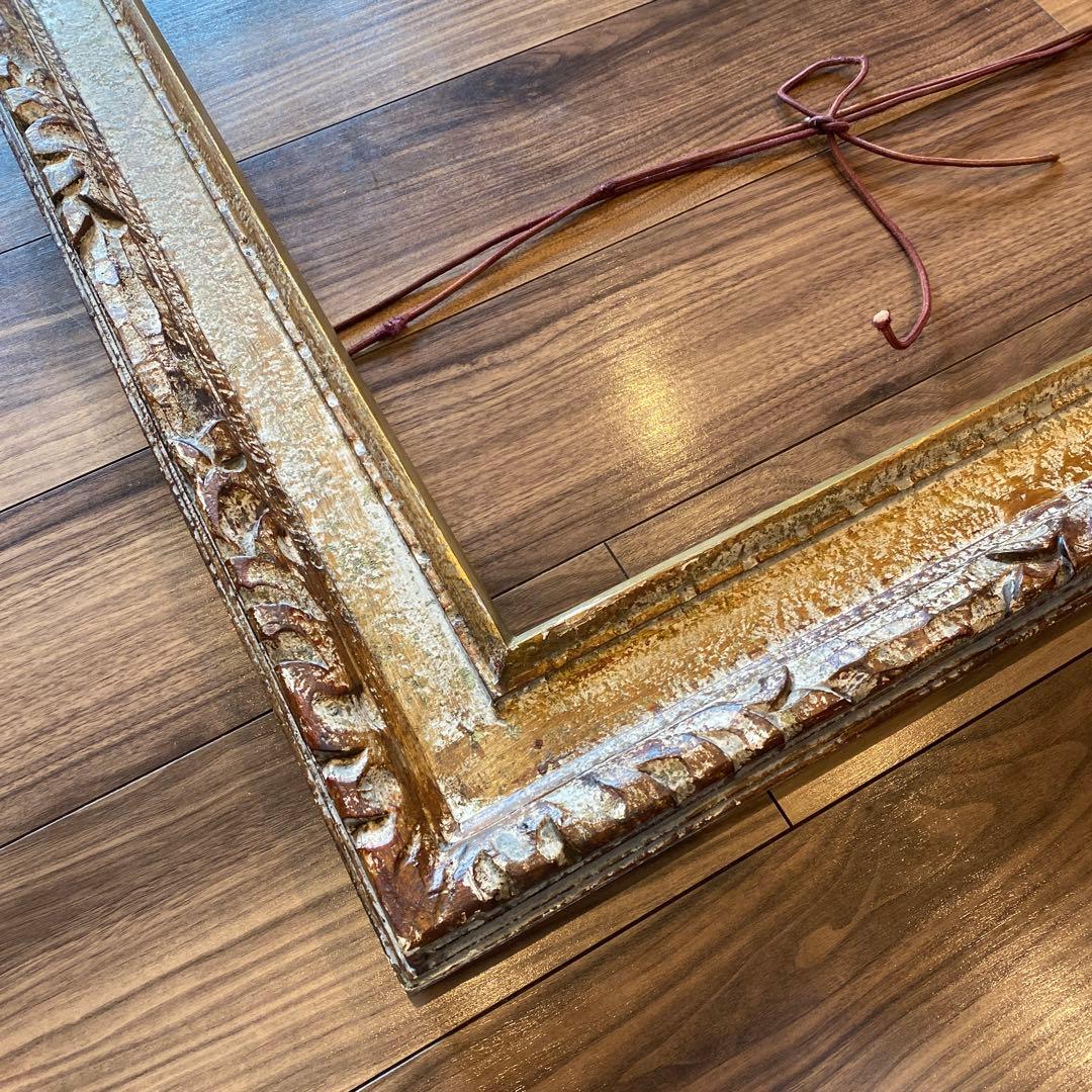 大型木製額縁 アンティーク フレーム