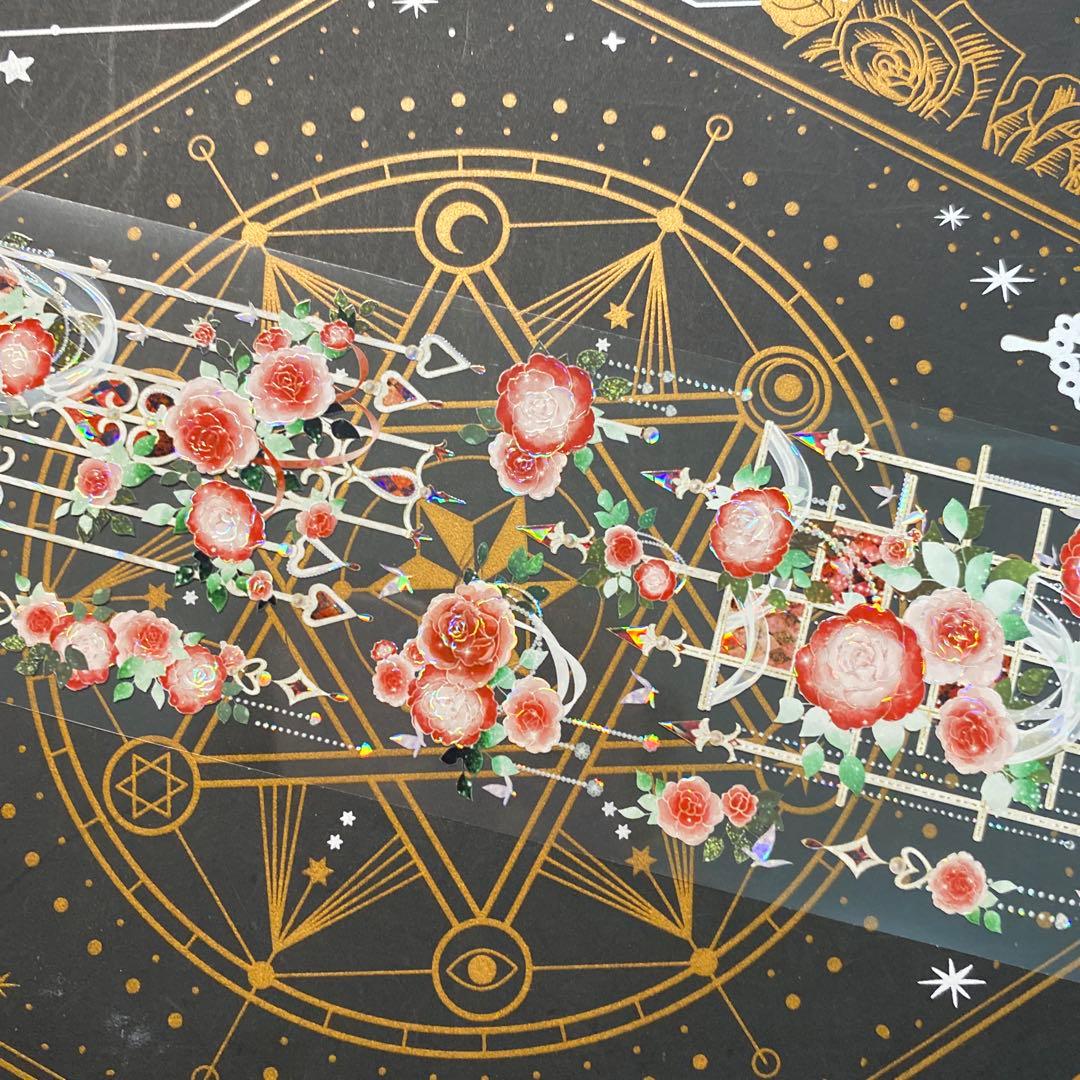 9284】海外 マステ 中古巻 貝殻光マスキングテープ バラ 装飾系 - メルカリ