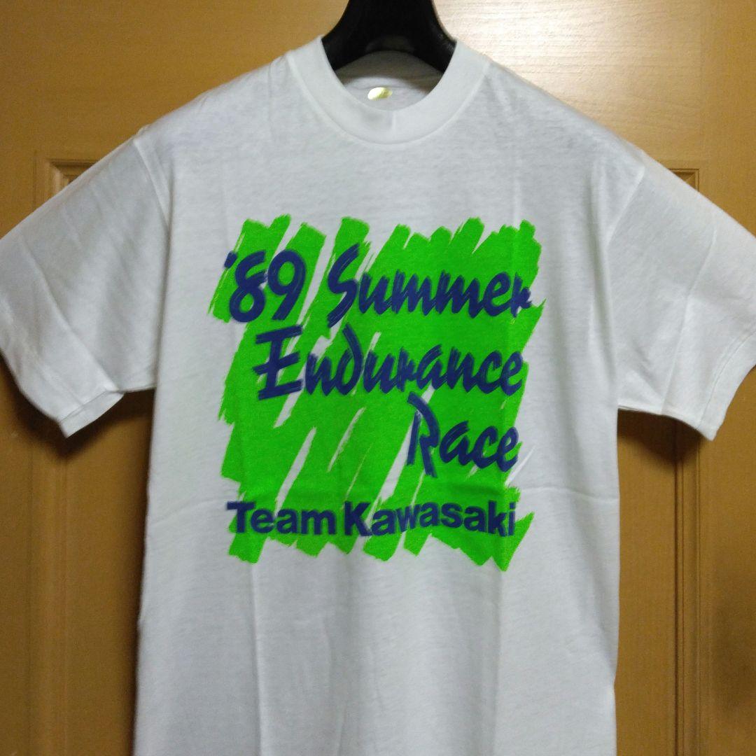 デッドストック 80s ビンテージ カワサキ レーシング バイク Tシャツ