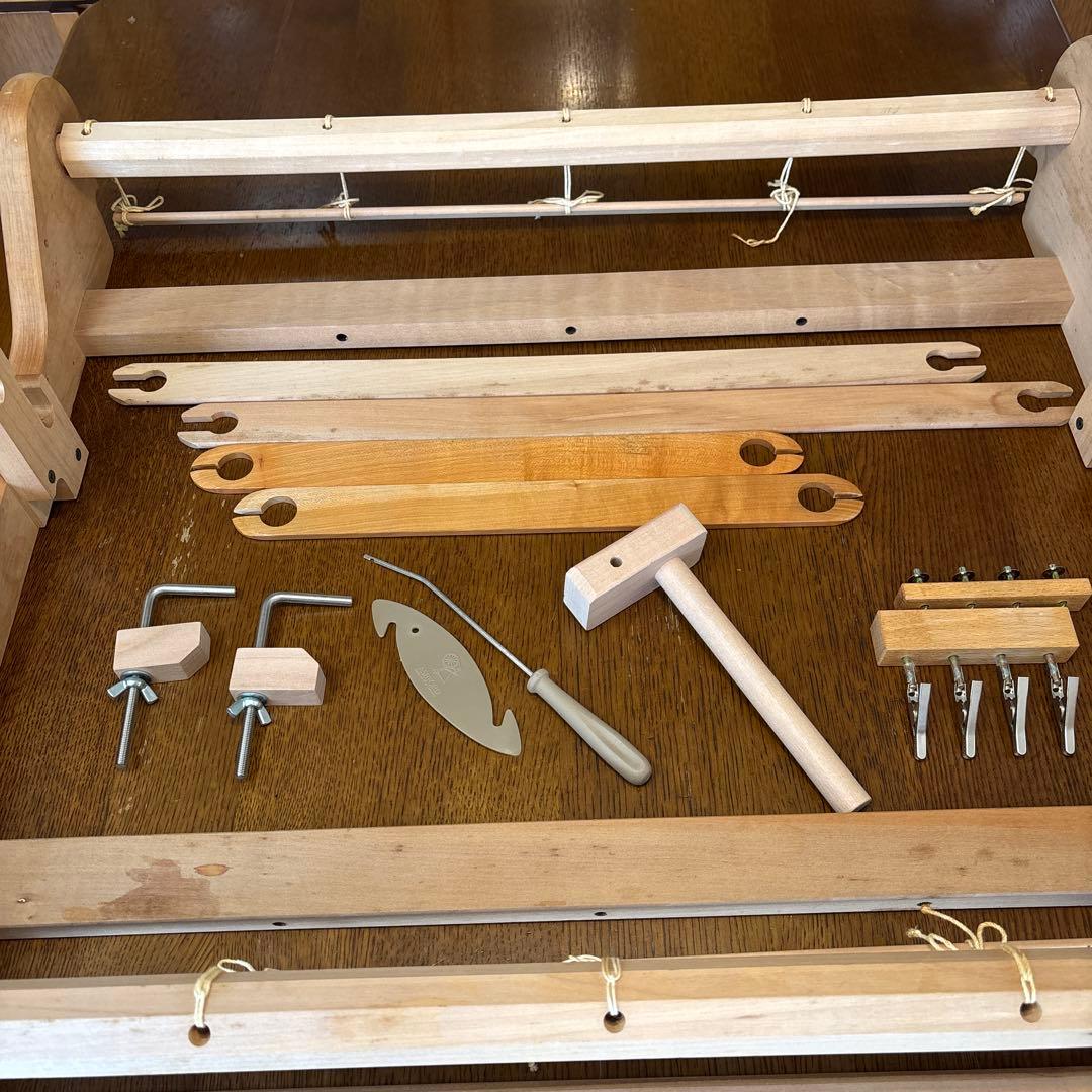 アシュフォード製　手織り機　60cm 付属品付き