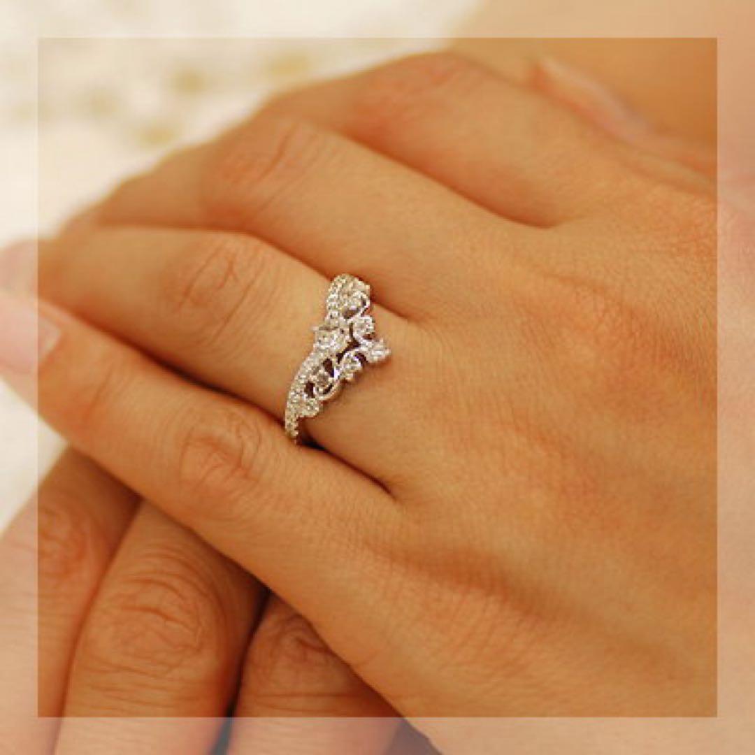 お値下 定価30万 新品 10号 K18WG リング ベーネベーネ“女王の風格”